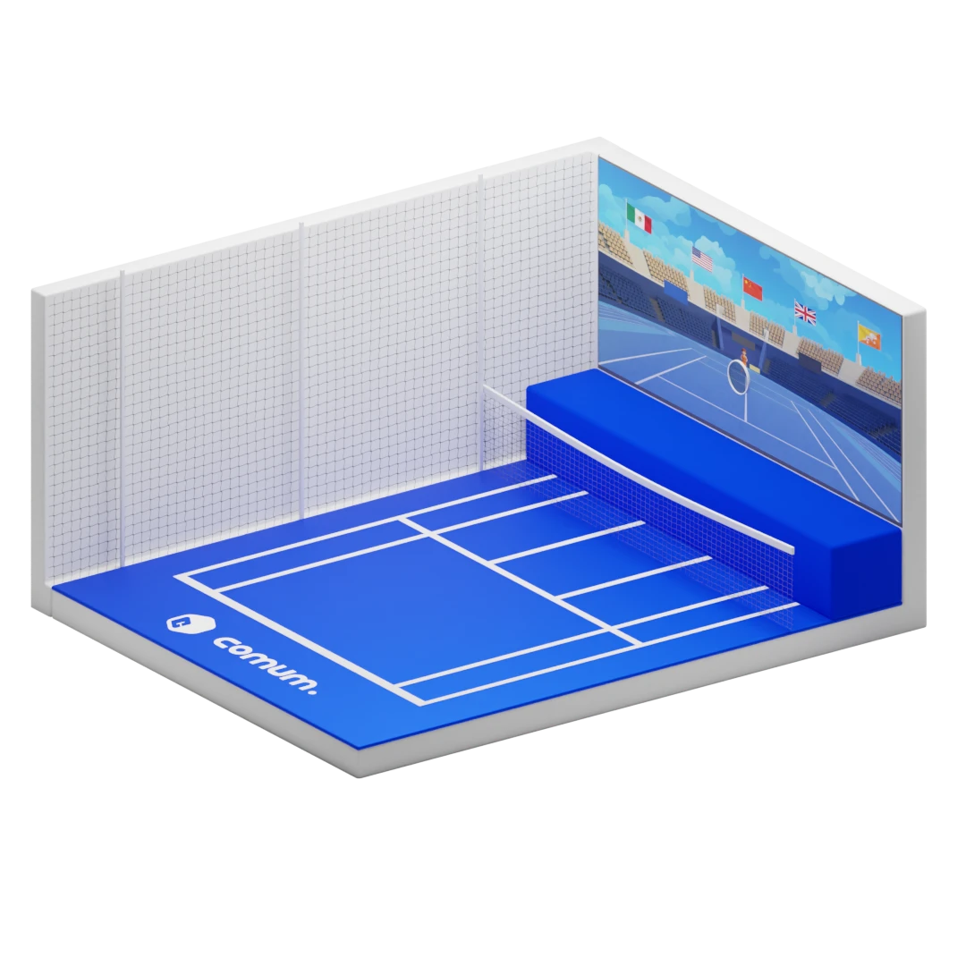 Padel Simulator 3D Render