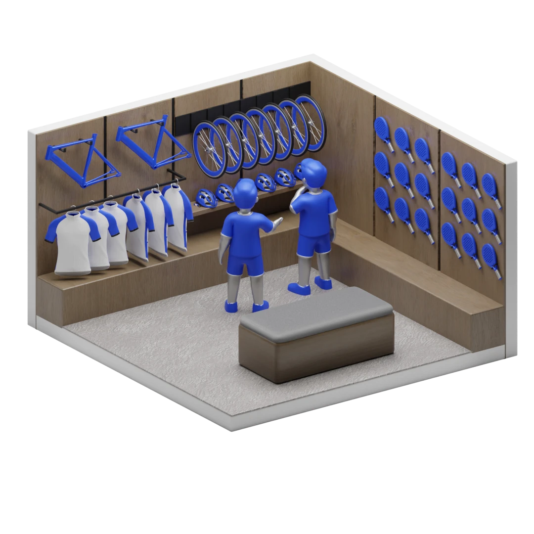 Padel & Bike Shop 3D Render